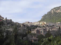 view of valldemossa from Palma road